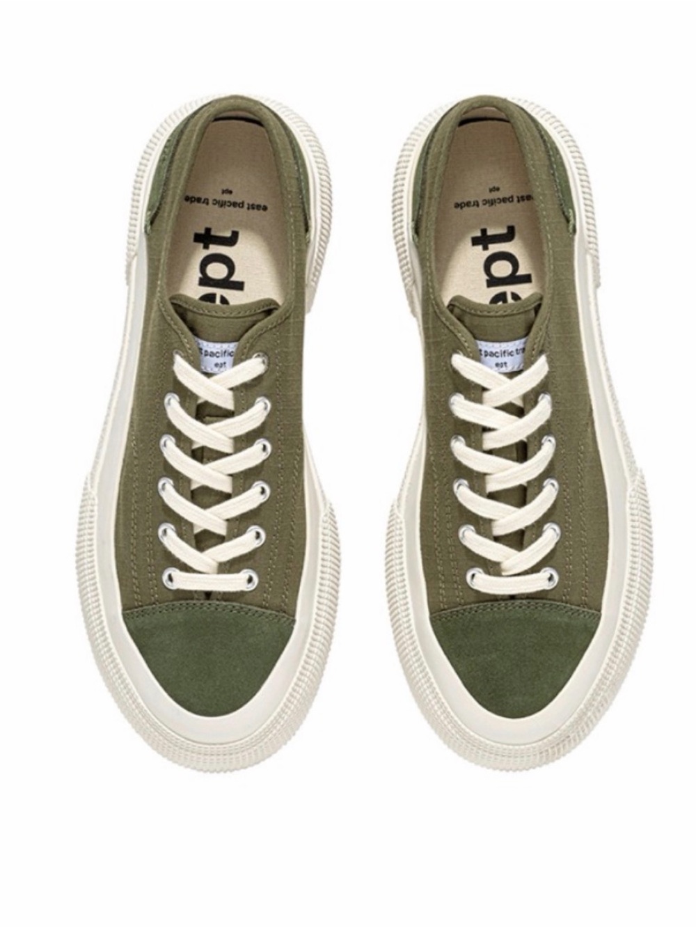 Ept Soho Suede and Ripstop Women’s Olive/Green Sneaker Size: 8